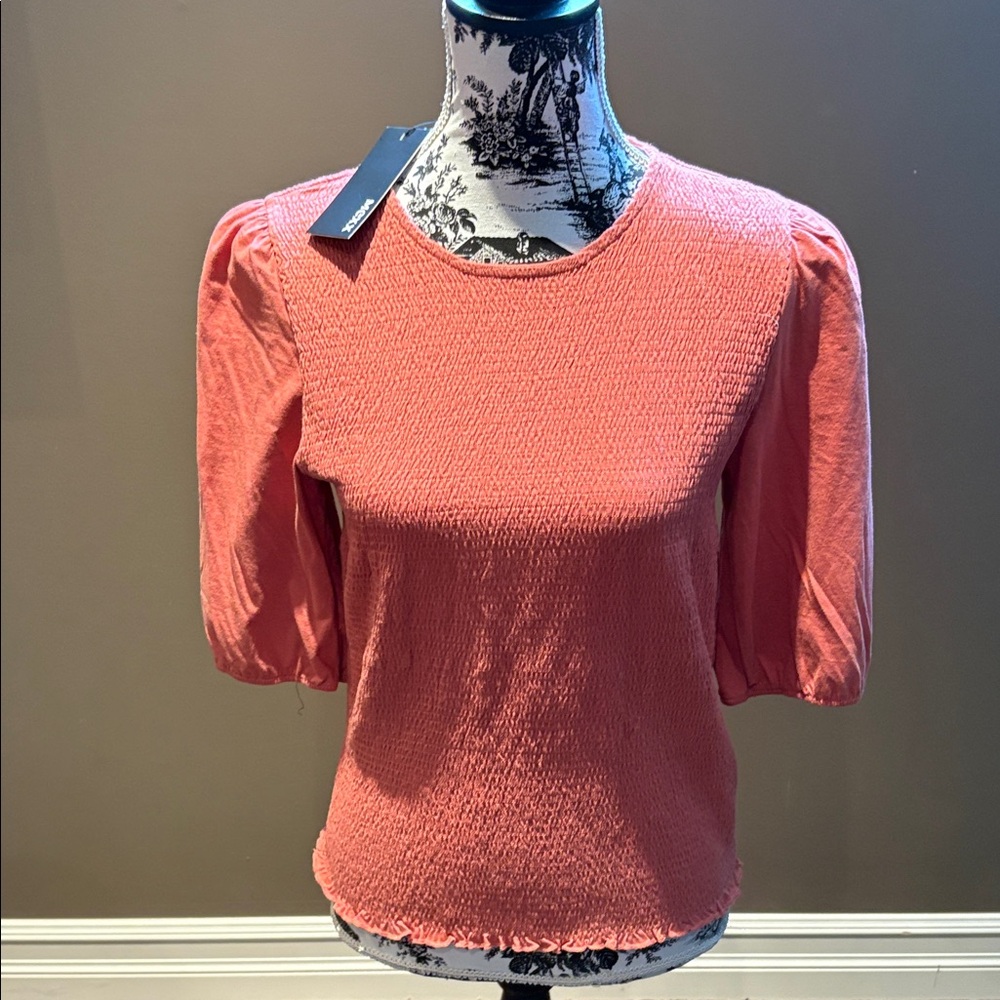 Mexx Coral Puff-Sleeve Smocked Top